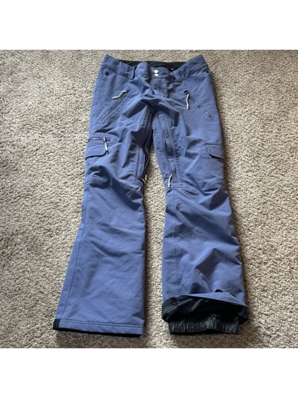 Armada Women's Ski Snowboard Pants Medium M Blue Cargo Pockets Vented Snow